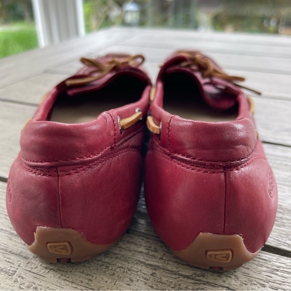 Keen Catalina Maroon Red Leather Loafers Women’s Size 10.5 - Picture 4 of 7